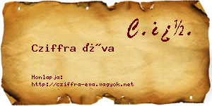 Cziffra Éva névjegykártya