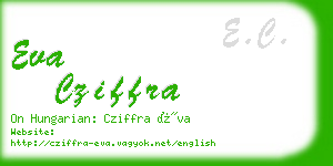 eva cziffra business card